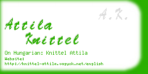 attila knittel business card